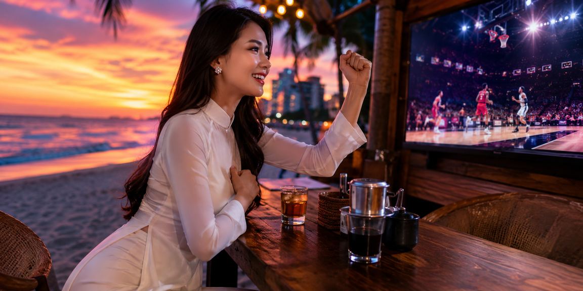 Người dùng tại Đà Nẵng xem kèo bóng rổ trên r25 qua điện thoại